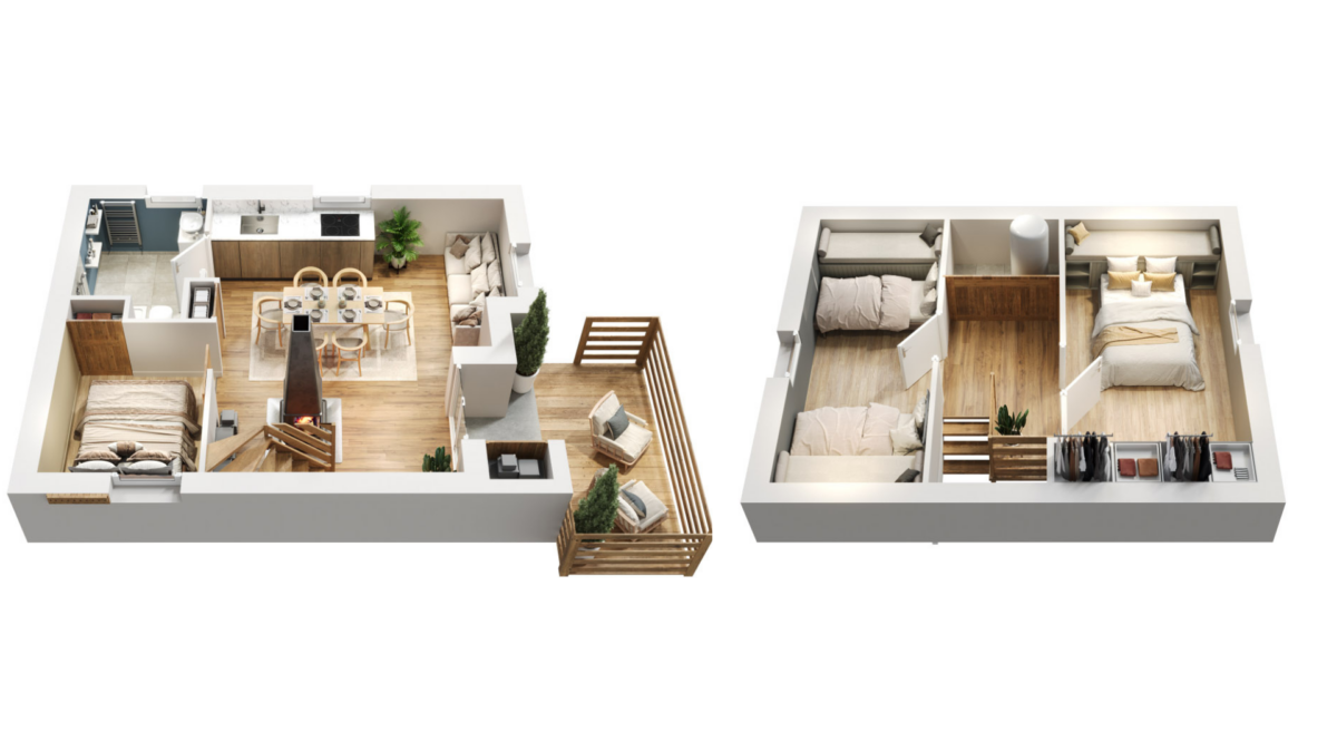 Chalet 6 couchages avec terrasse